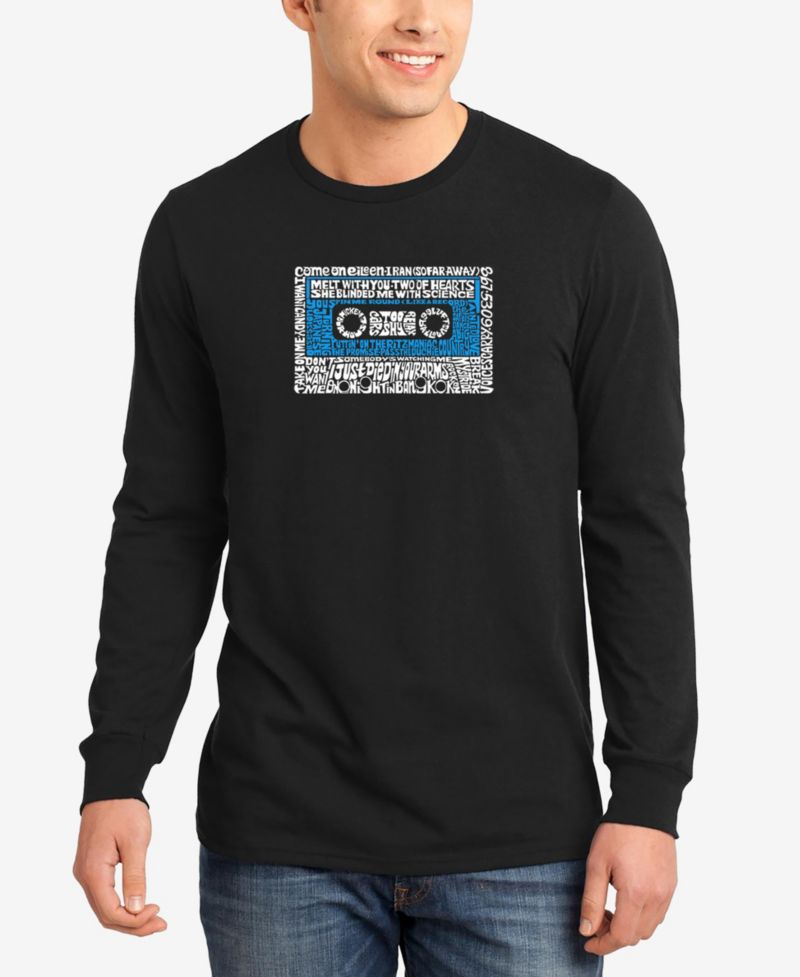 Men's 80s One Hit Wonders Word Art Long Sleeves T-shirt