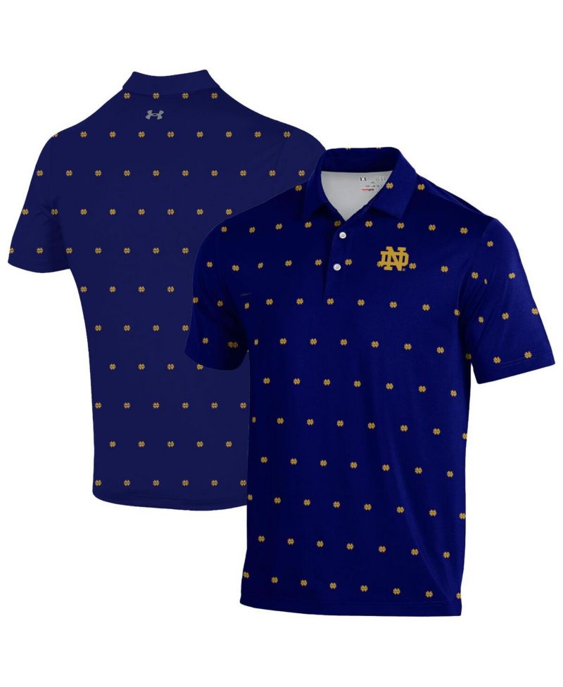 Men's Navy Notre Dame Fighting Irish Gameday ArmourFuse Polo Shirt