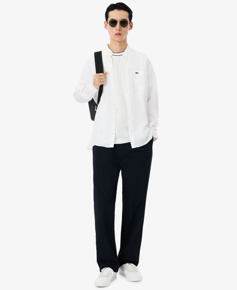 Men's Regular-Fit Long-Sleeve Linen Shirt