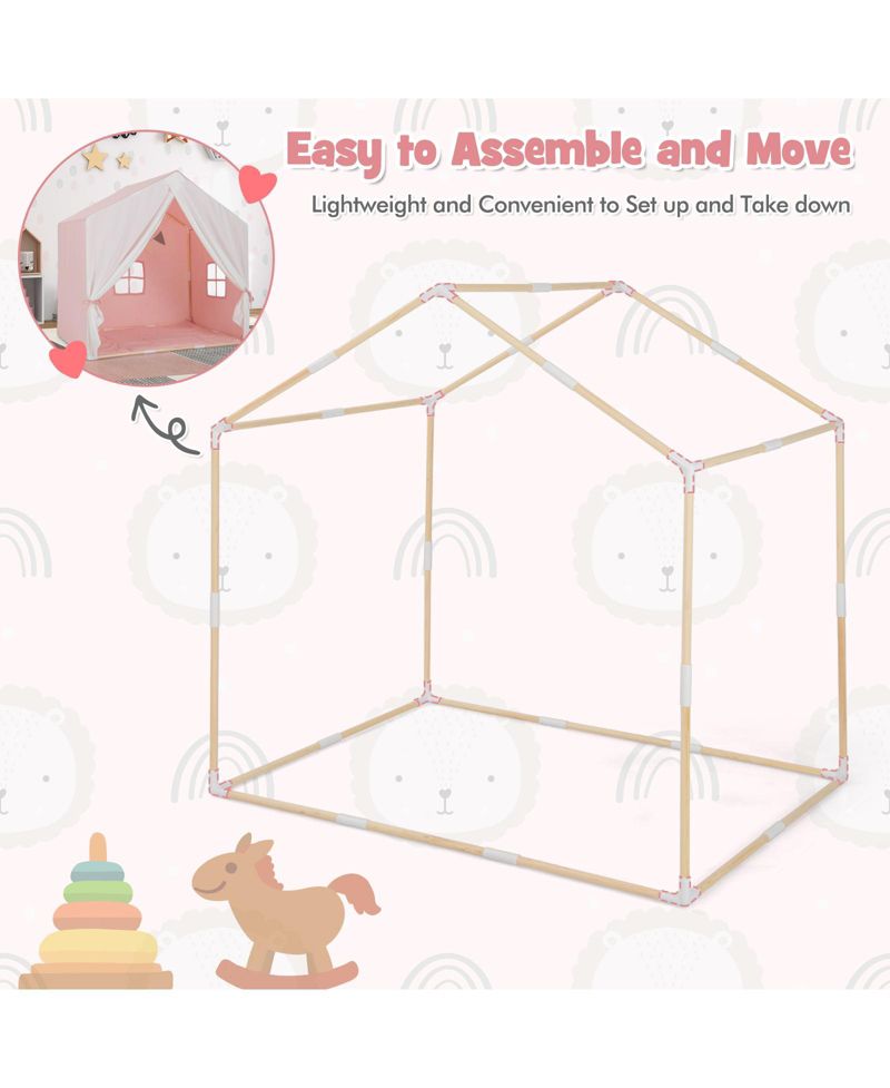 Indoor-Outdoor Play Tent with Washable Mat, 3-Piece Set