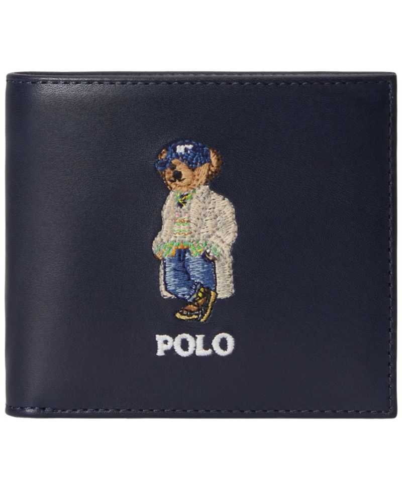Polo Bear Leather Bifold Wallet