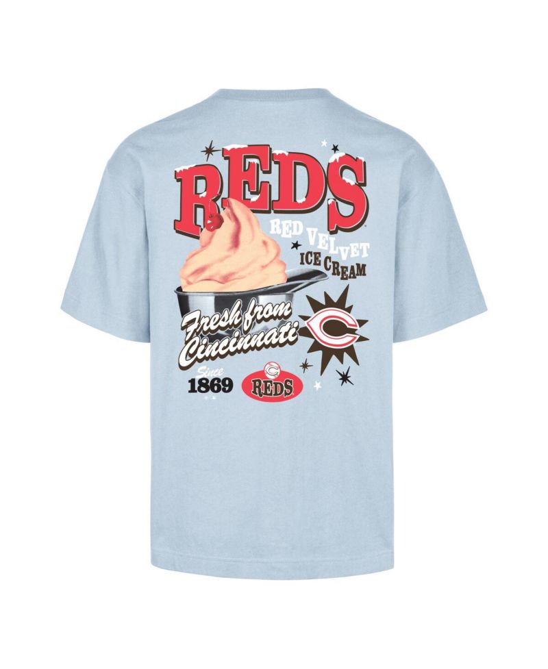 Men's Light Blue Cincinnati Reds Ice Cream Parlor Foundation T-Shirt