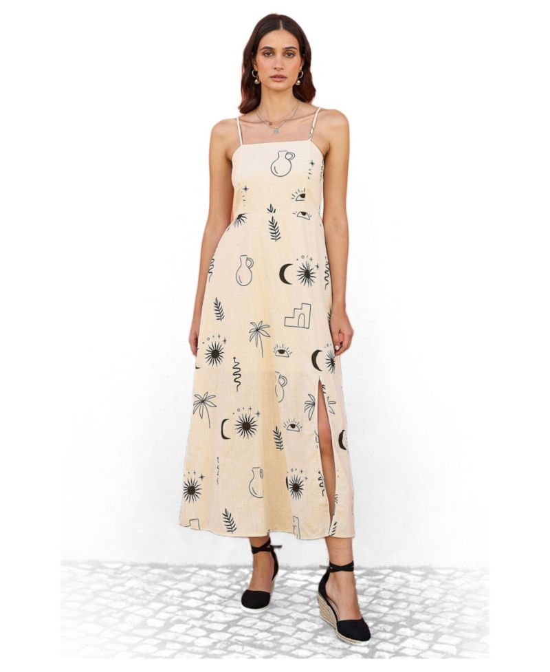 Women's Mystic Print Midi Dress