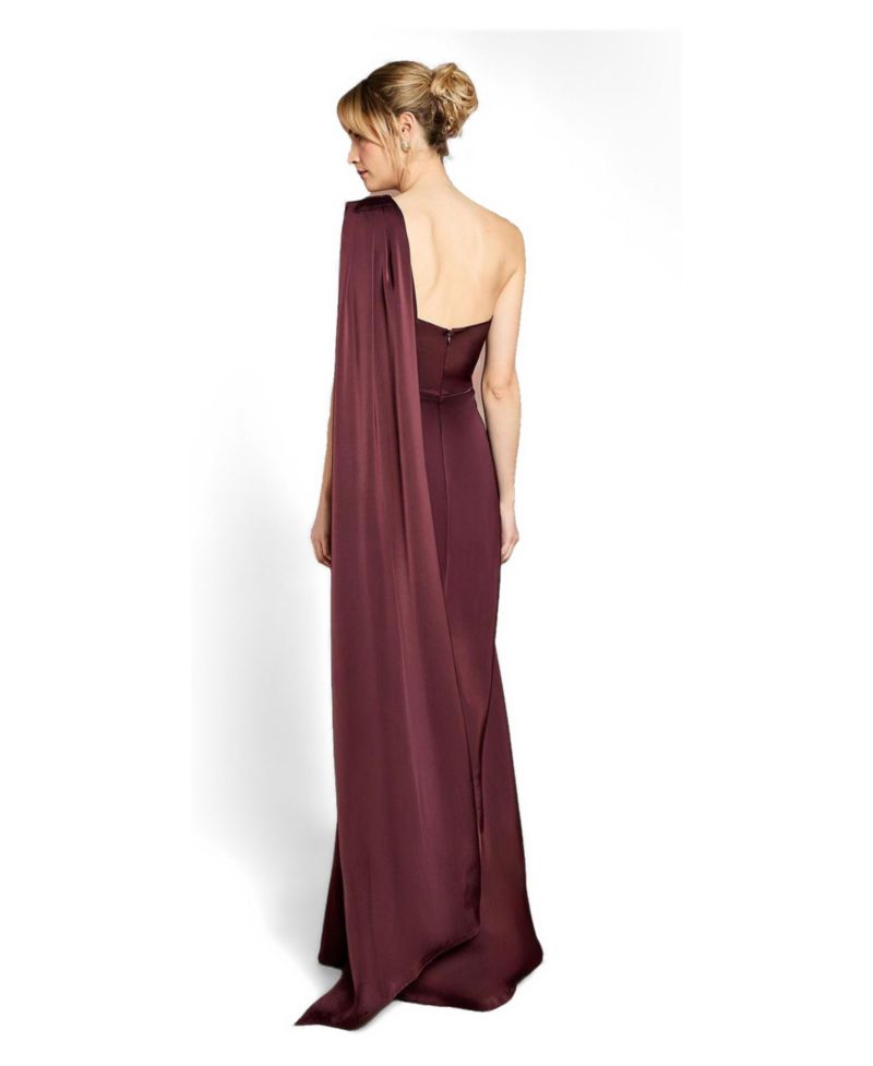 Women's One Shoulder Maxi Dress