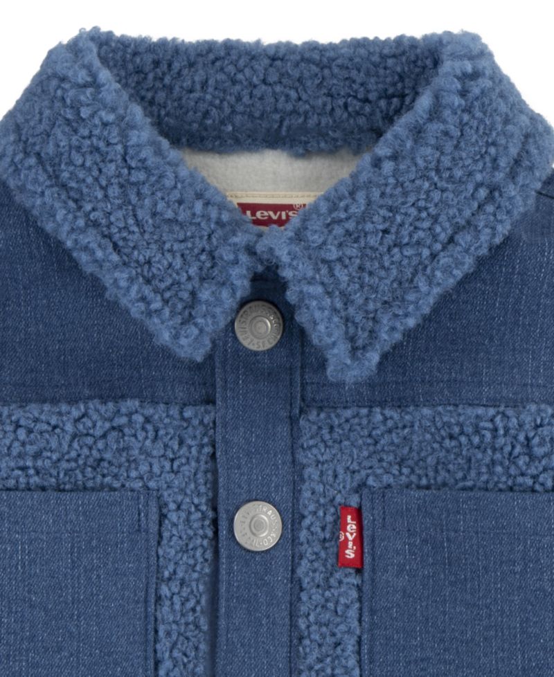 Baby Boys Denim Sherpa Coverall