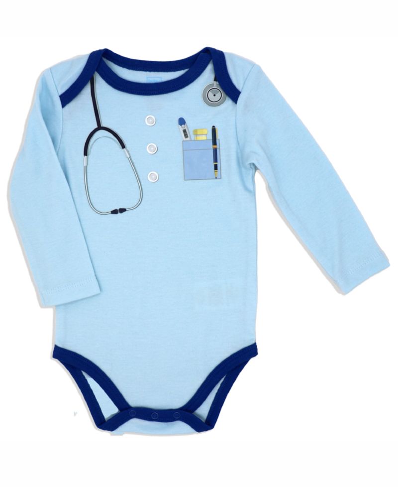 Baby Boys Doctor Long Sleeve Bodysuit, Pants and Socks, 3 Piece Set