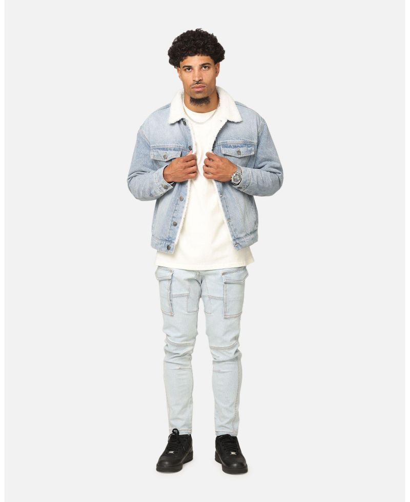 Men's Sherpa Boxy Denim Jacket