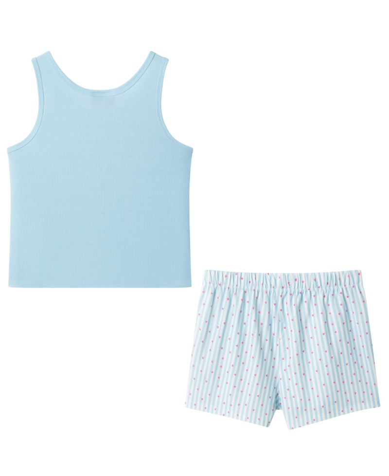 Girls' 6-16 Henley Tank & Short, 2-Piece Pajama Set