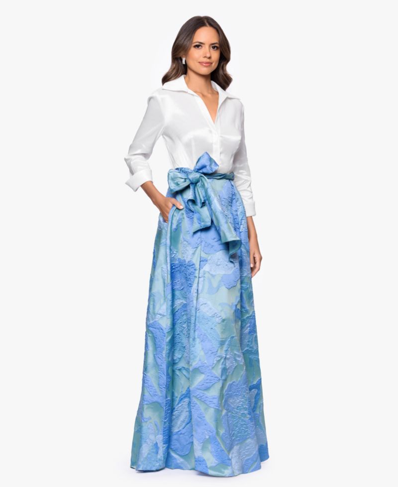 Women's Long-Sleeve Collared Shirt Dress