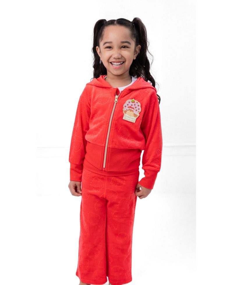 Little Girls (5-12) Velour Hoodie and Pants Set