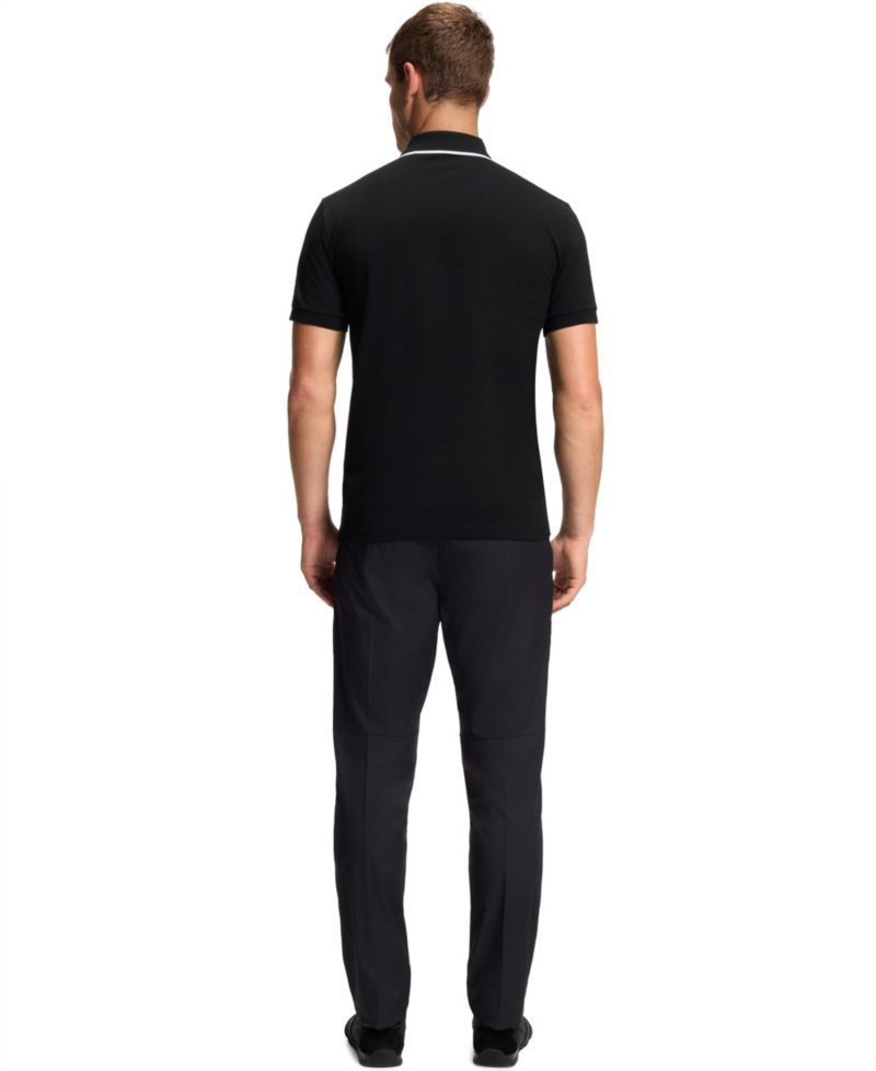 Мужская влагоотталкивающая рубашка поло из эластичного хлопка Slim-Fit