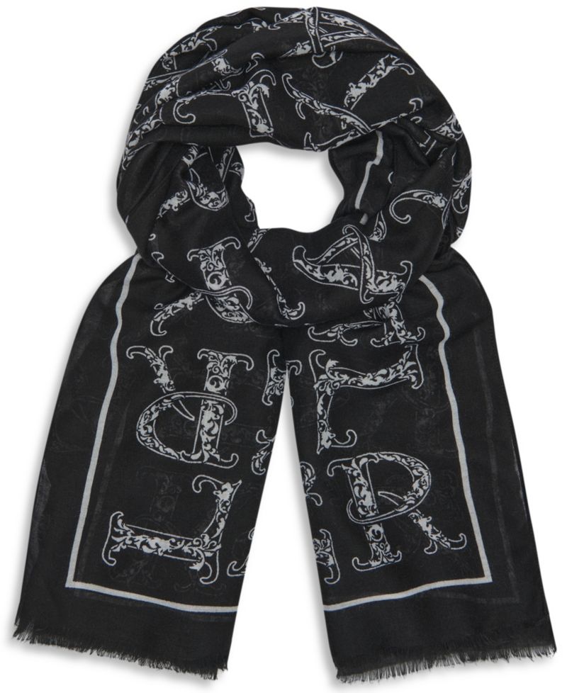 Oversized Baroque Letters Scarf