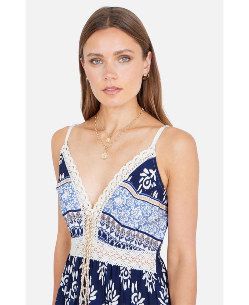 Women's Paisley Print Midi Sun Dress