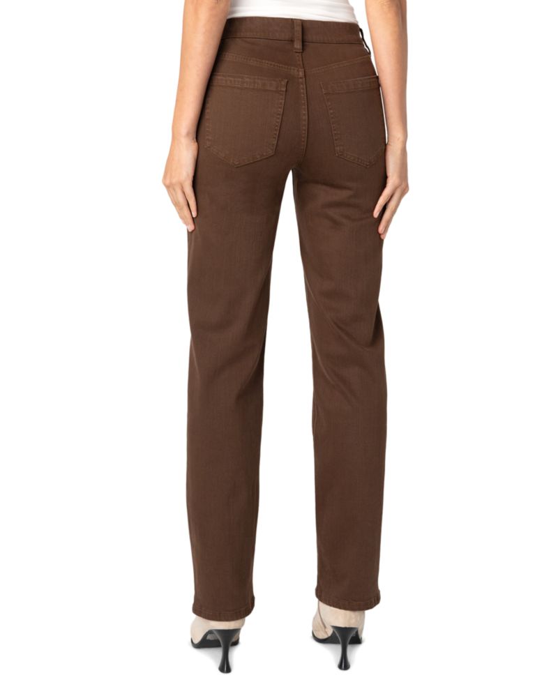 Petite Kennedy Comfort Waist Mid-Rise Straight-Leg Jeans