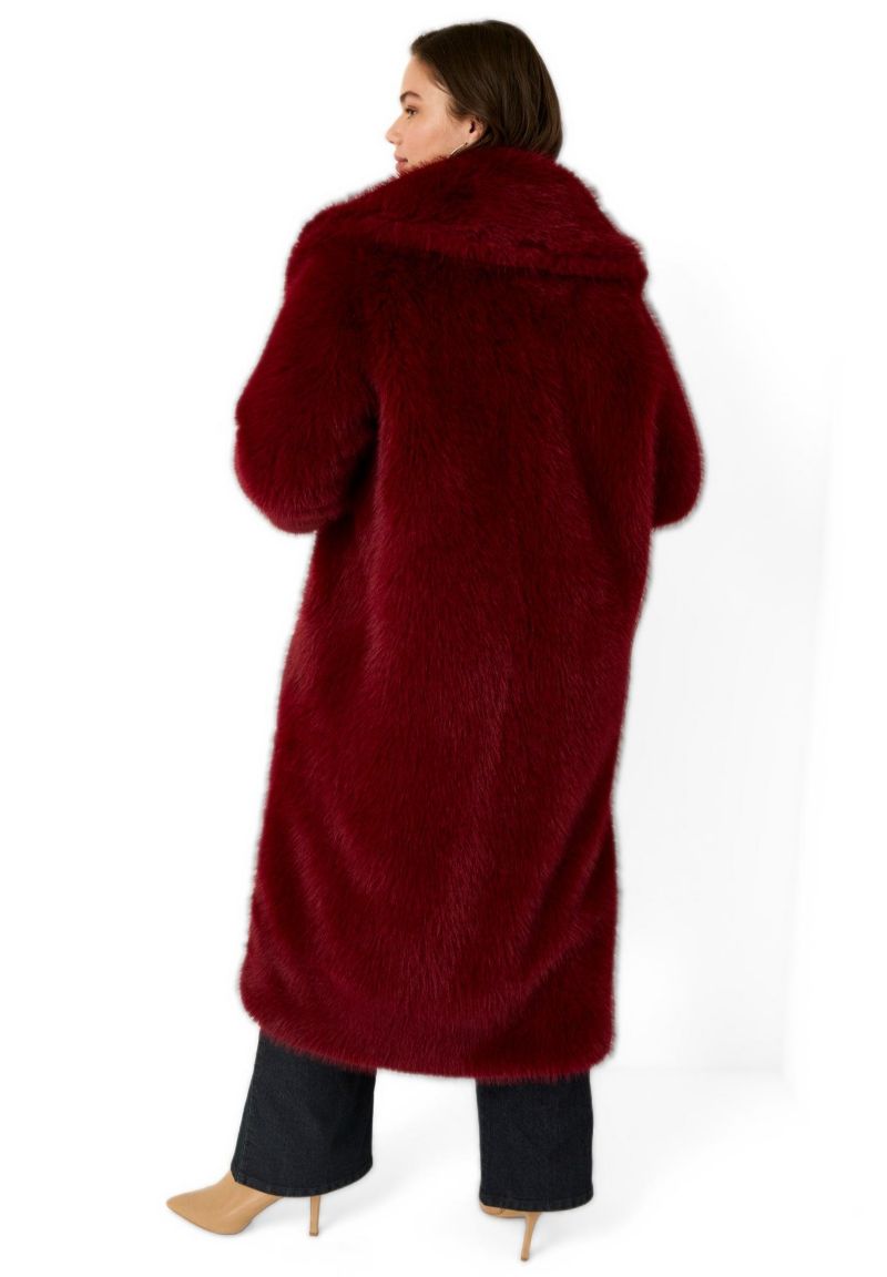 Women's June and Vie Shaggy Faux Fur Coat