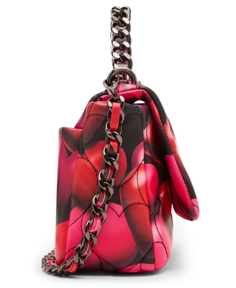 Bubble Hearts Small Flap Over Crossbody Bag
