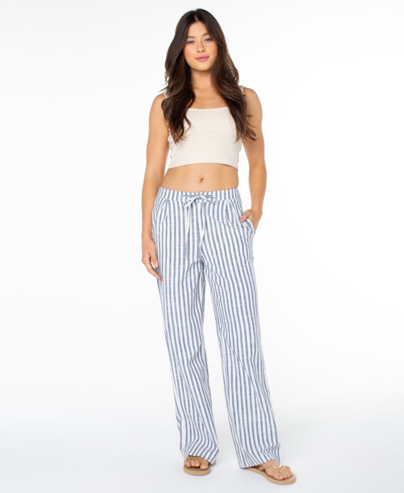 Women's Mavericks Stripe Print Straight-Leg Trousers