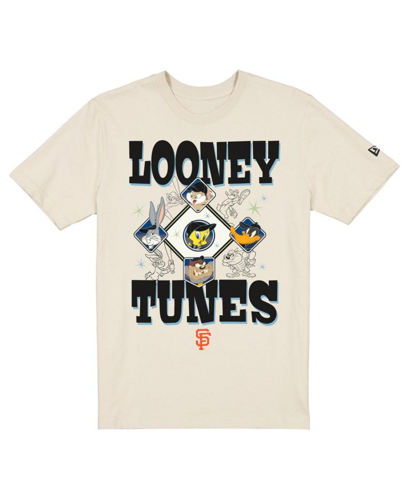 Men's and Women's Cream San Francisco Giants Looney Tunes T-Shirt