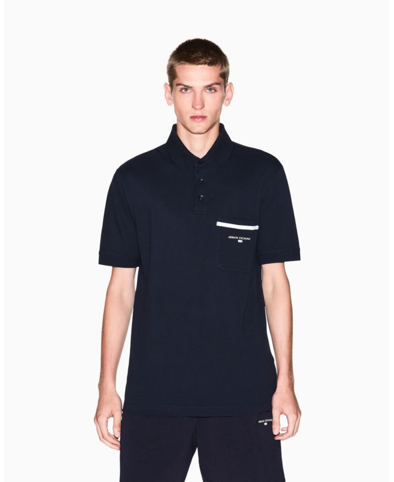 Men's Pique with Pocket Graphic Polo Shirt