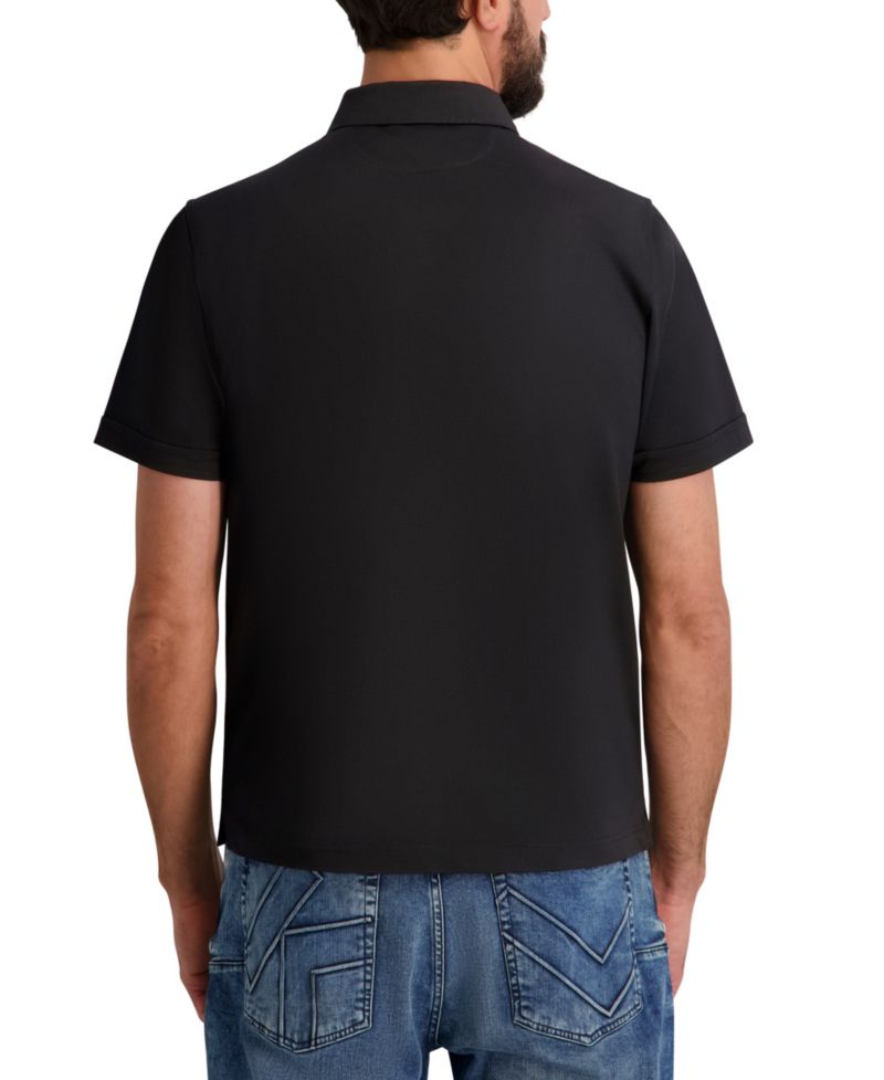 Men's Regular-Fit Short-Sleeve Spread Collar Polo Shirt