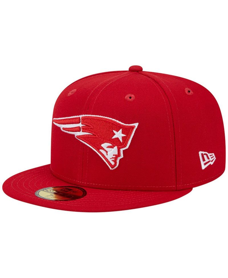 Men's Scarlet New England Patriots Super Bowl XXXVI Main Patch 59FIFTY Fitted Hat
