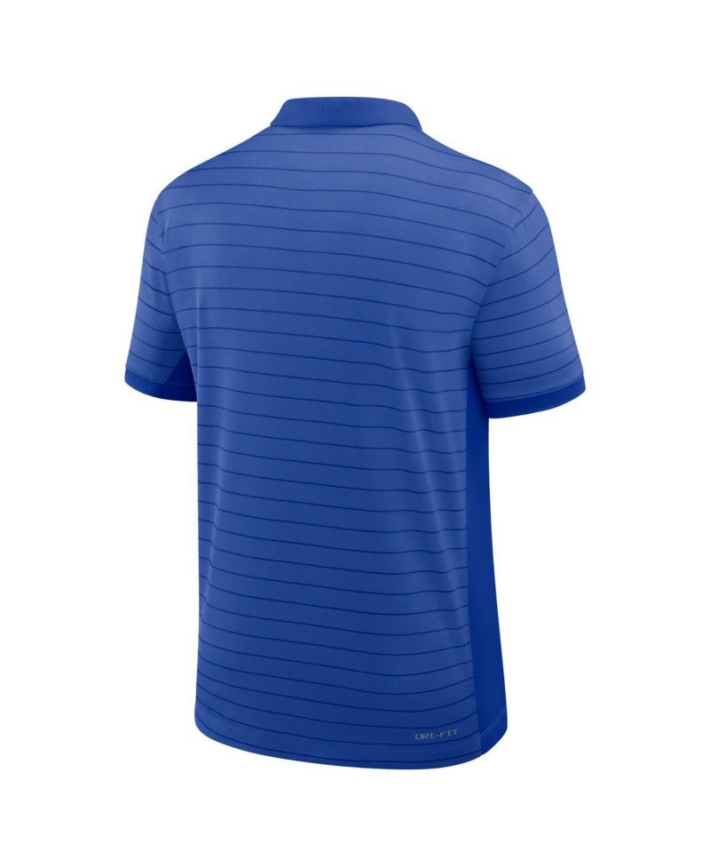 Men's Royal Duke Blue Devils 2025 Early Season Coaches Sideline Victory Stripe Performance Polo Shirt