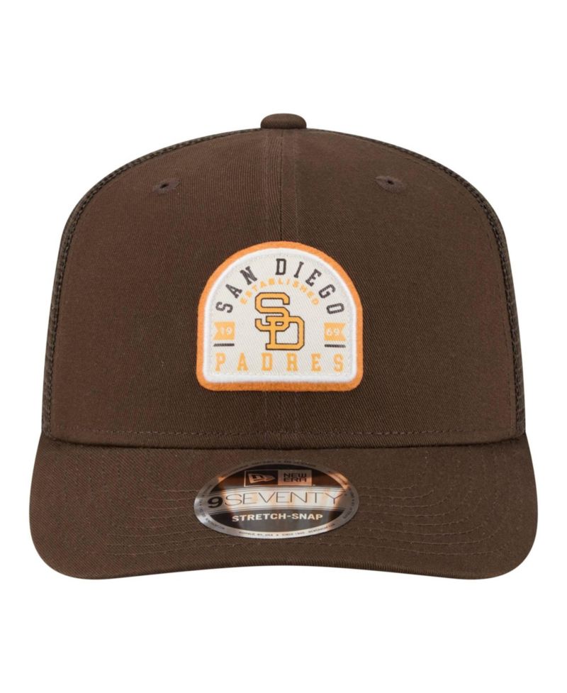 Men's Brown San Diego Padres Throwback Contest 9SEVENTY Adjustable Trucker Hat