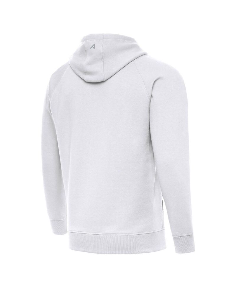 Men's White Clemson Tigers Golfer Victory Pullover Hoodie