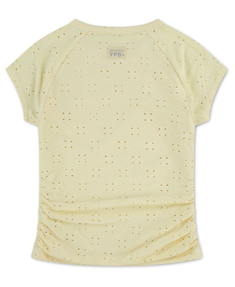 Girls' YPB Eyelet Ruched Baby T-Shirt