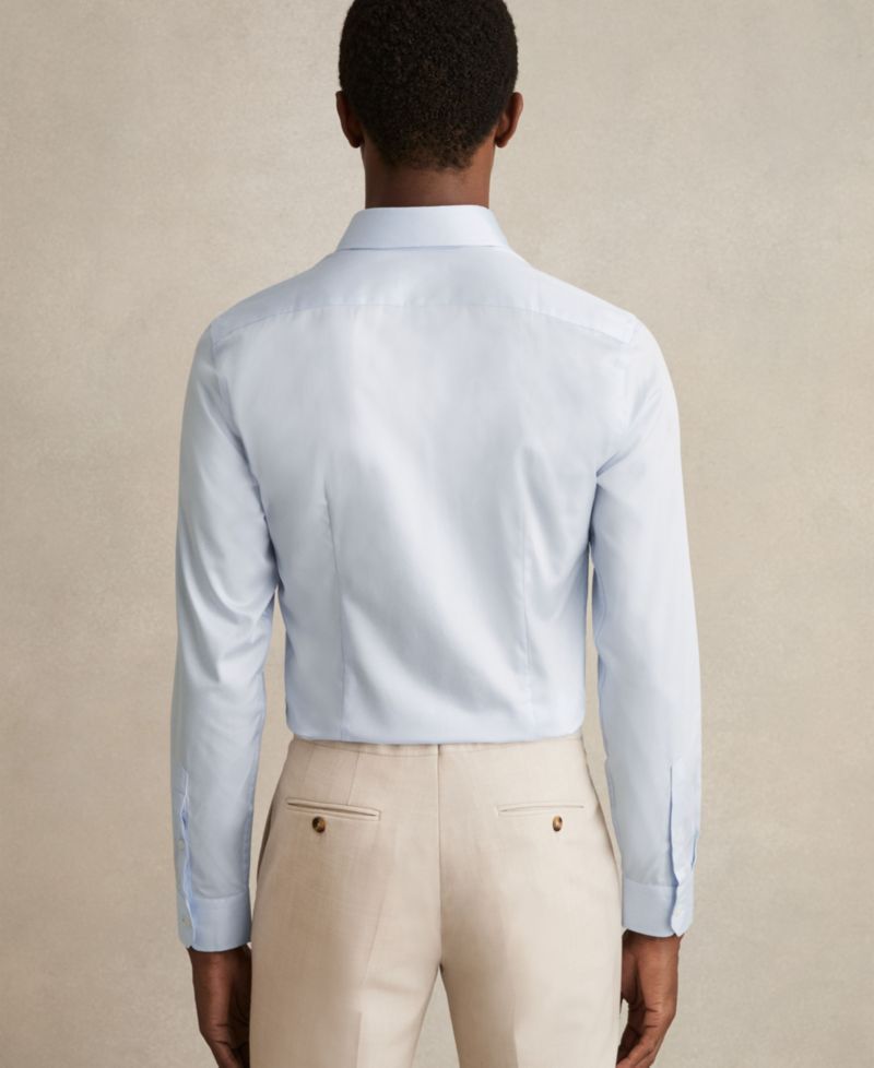 Men's Storm Cotton-Twill Two-Fold Slim-Fit Shirt