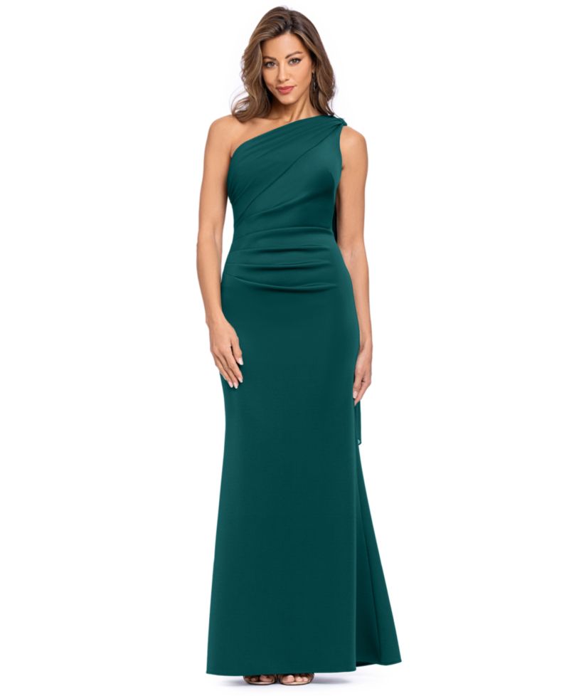 Petite One-Shoulder Ball Gown Dress