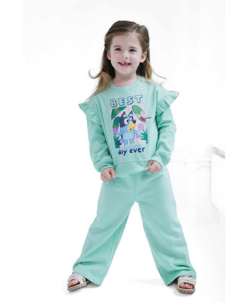 Girl's (5-12) 2-Piece Fleece Sweatshirt and Pants Set