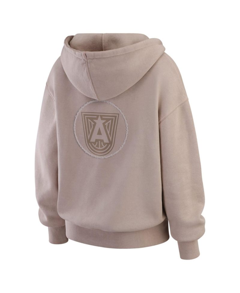 Women's Tan Atlanta Dream Washed Pullover Crewdie