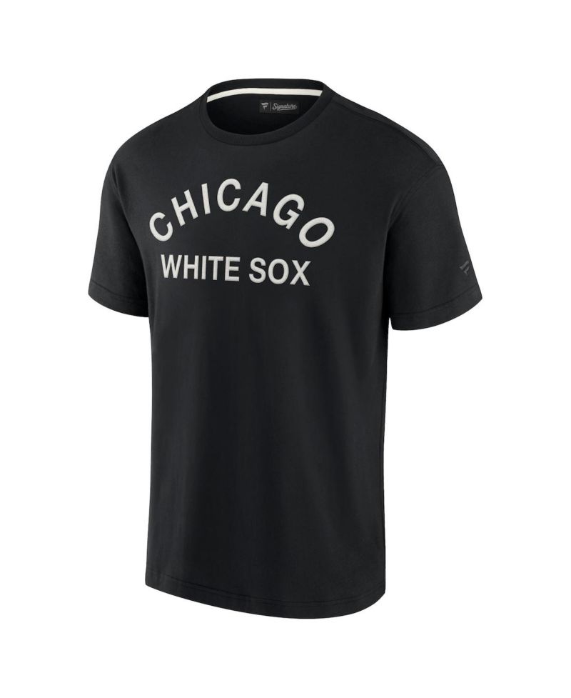 Men's and Women's Black Chicago White Sox Super Soft Short Sleeve T-shirt