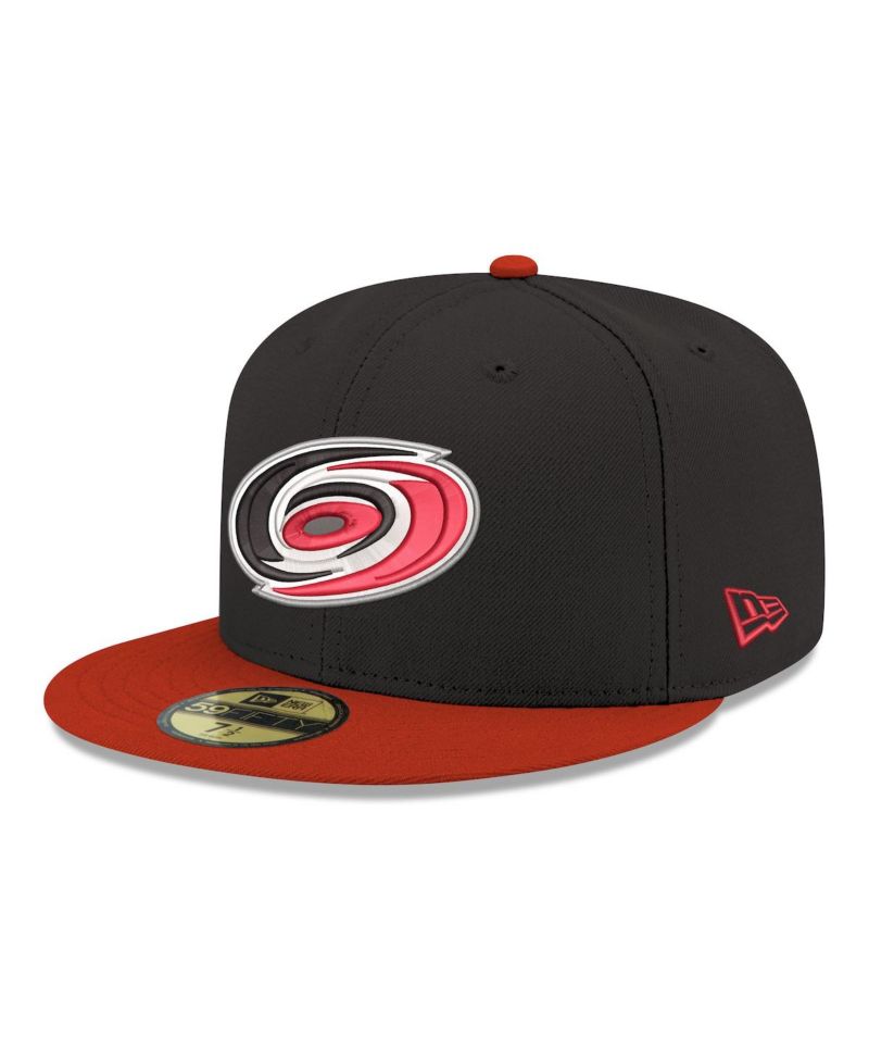 Men's Black Carolina Hurricanes Core Logo Two-Tone 59FIFTY Fitted Hat