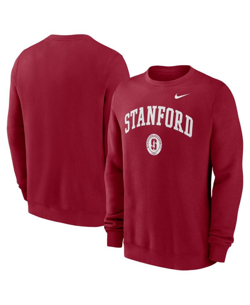 Men's Cardinal Stanford Cardinal Arched Seal Pullover Sweatshirt