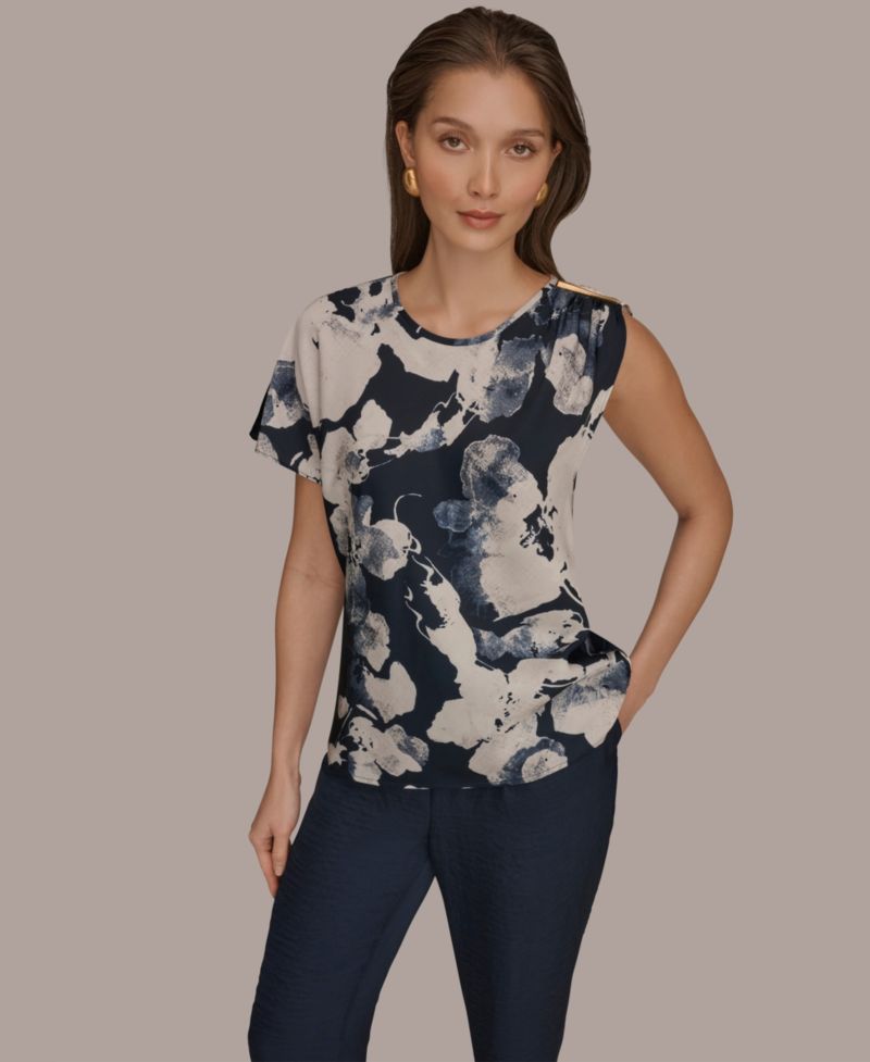 Women's Printed Scoop Neck Top