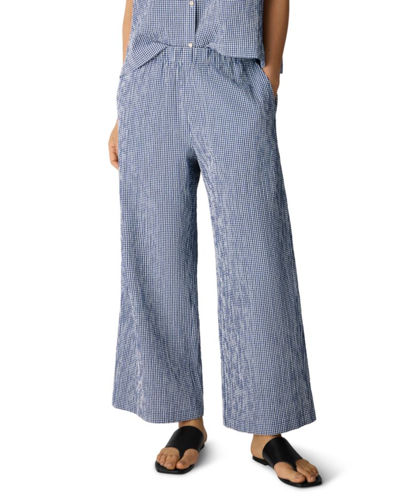 Eileen Fisher Women's Mid-Rise Wide-Leg Ankle-Length Pants, Regular, Plus And Petites