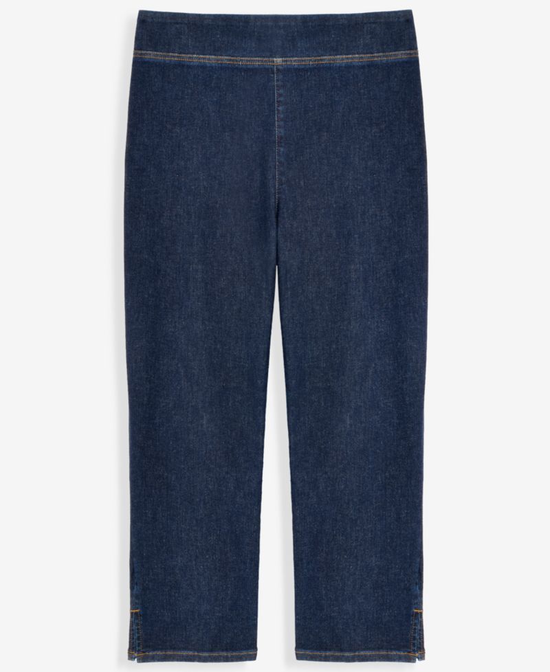 Plus Size Pull-On Capri Jeans