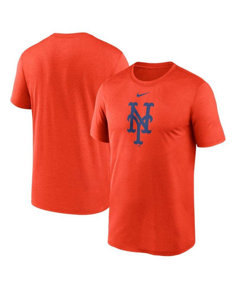 Men's Orange New York Mets Legend Fuse Large Logo Performance T-Shirt