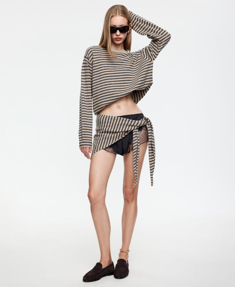 Women's Striped Long-Sleeve Top
