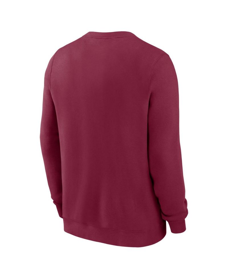 Men's Garnet Florida State Seminoles Arched Seal Pullover Sweatshirt