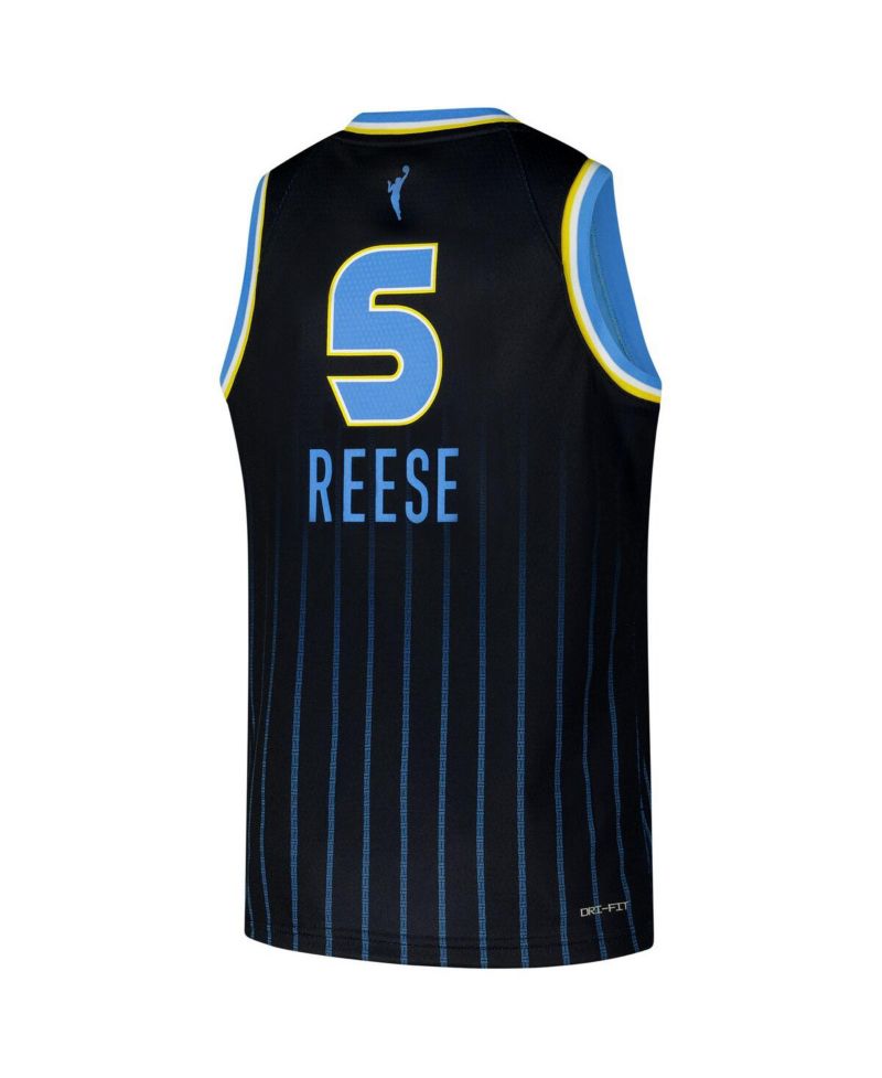 Big Boys and Girls Angel Reese Black Chicago Sky 2024 WNBA Draft Explorer Edition Victory Player Jersey