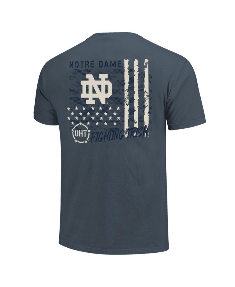 Men's Navy Notre Dame Fighting Irish Comfort Colors OHT Camo Overlay T-Shirt