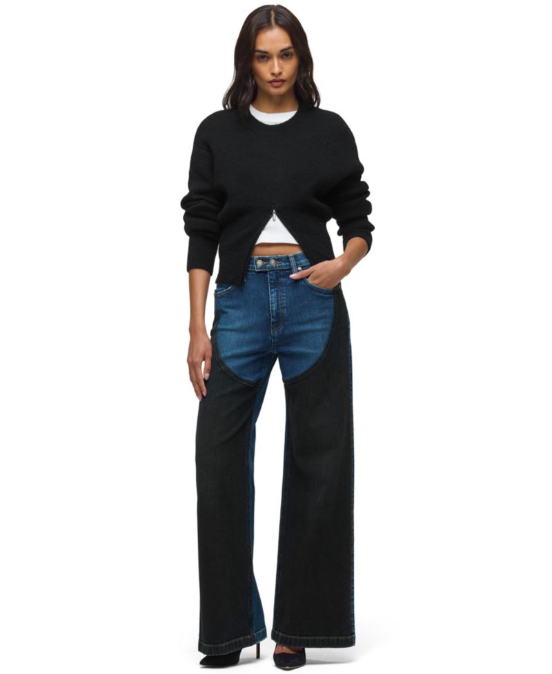 Women's Lizbeth Front-Zip Cropped Sweater