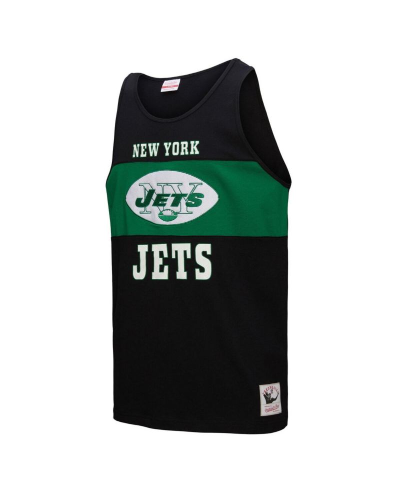 Men's Black New York Jets Retro Color Block Tank Top