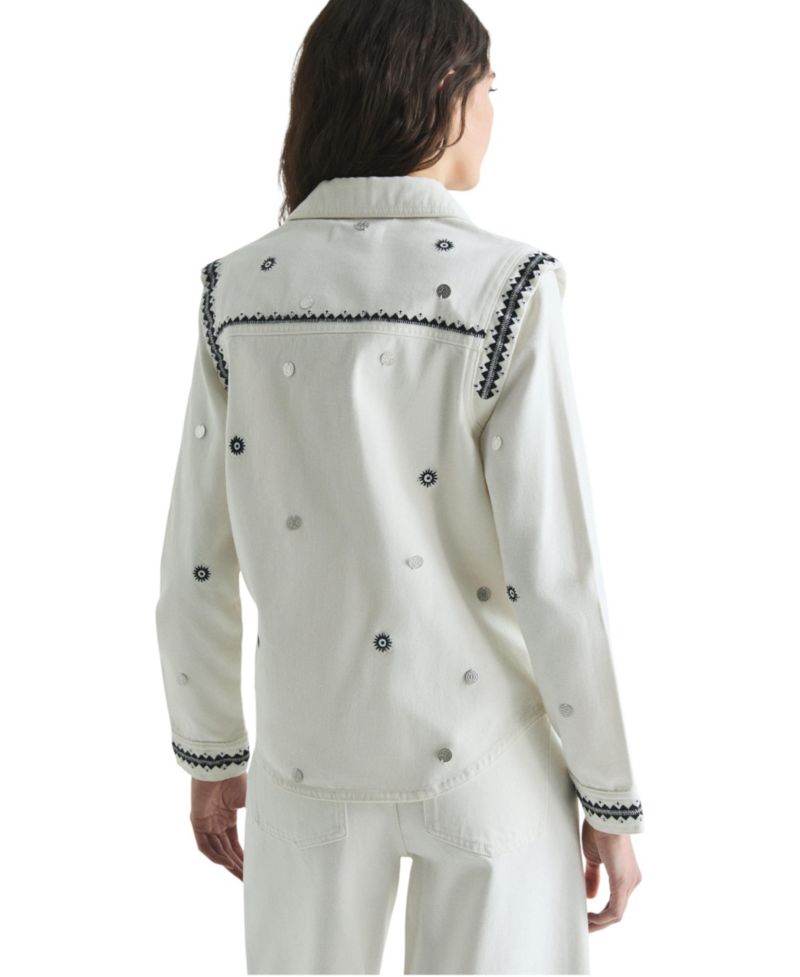 Women's Ethnic Denim Print Shirt