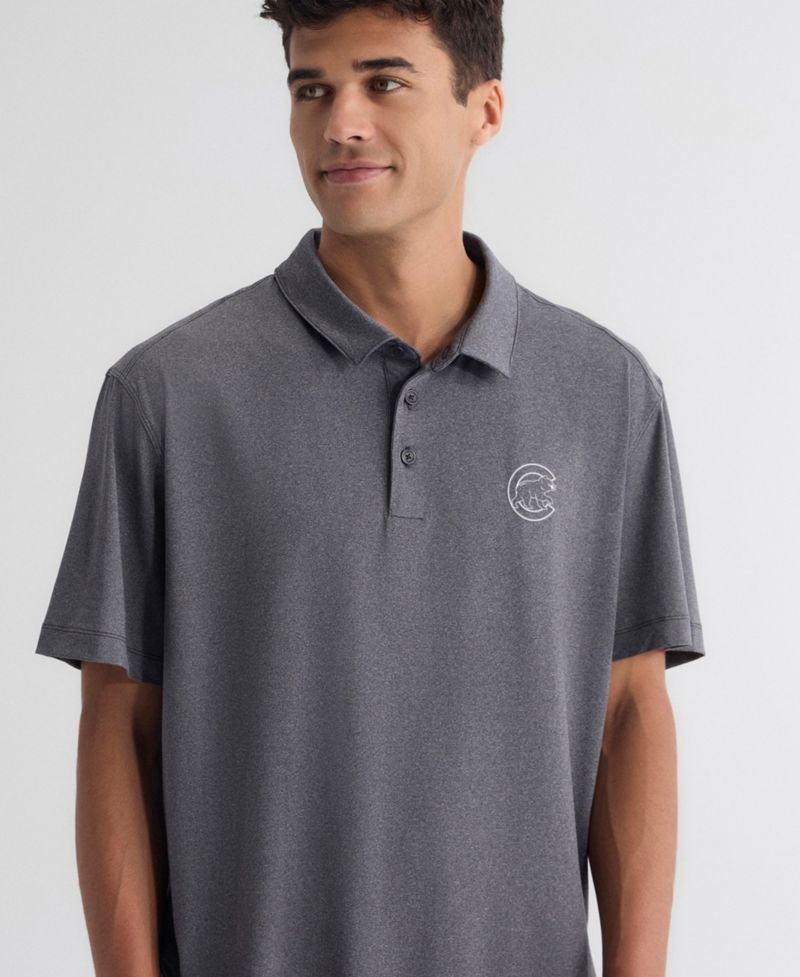 Men's Charcoal Chicago Cubs Clutch Polo Shirt