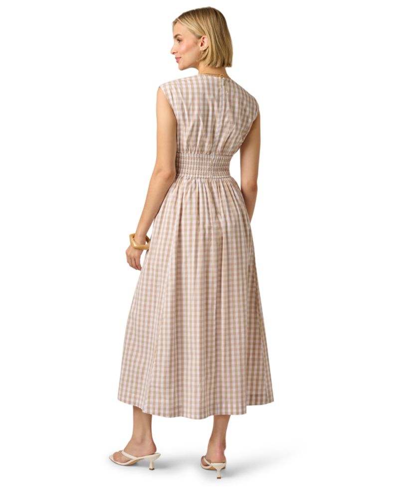Women's V-Neck Twist Front Midi Dress