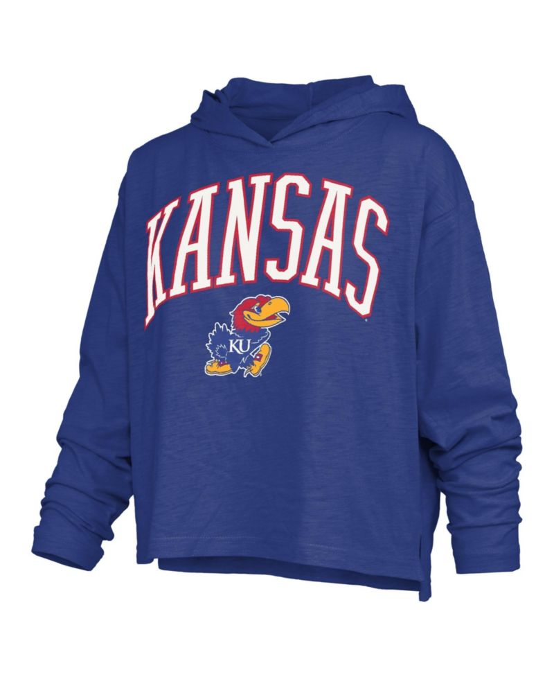 Women's Kansas Jayhawks Nelson Long Sleeve Hooded Slub T-Shirt